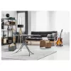 Leifheit Classic M Bügelbrett Schwarz 120x38cm mit fester Bügeleisenablage und Baumwollbezug