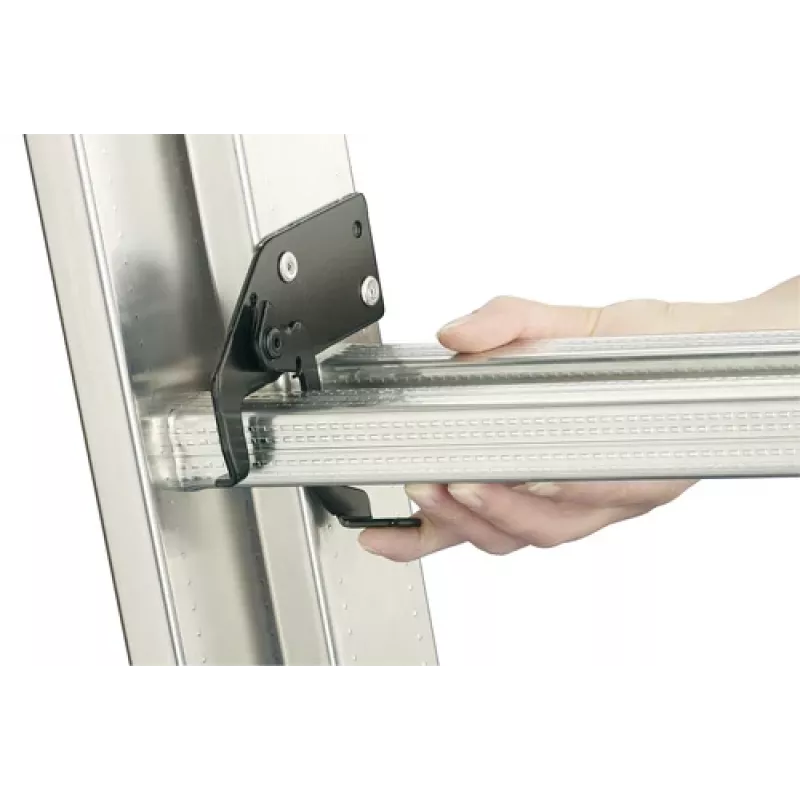 Hailo ProfiStep duo 7209-007 Aluminium-Kombileiter, 2x9 Sprossen, max. Arbeitshöhe 5,15 m, Silber