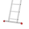 Hailo ProfiStep duo 7218-007 Aluminium-Stehleiter, 2x25 Sprossen, max. Arbeitshöhe 9,5 m, Silber
