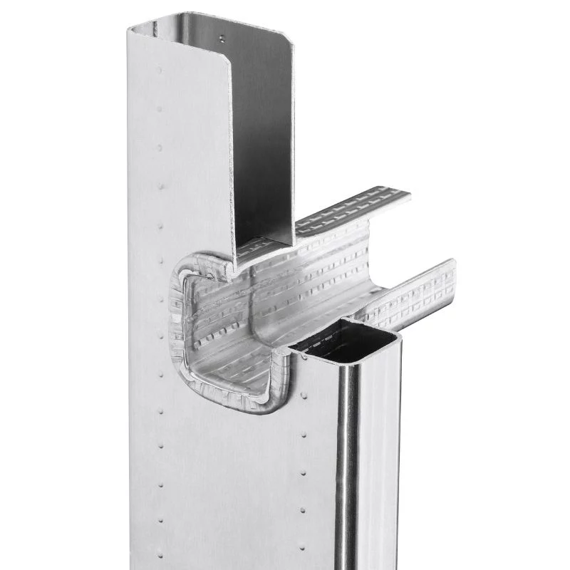 Hailo ProfiStep duo 7218-007 Aluminium-Stehleiter, 2x25 Sprossen, max. Arbeitshöhe 9,5 m, Silber