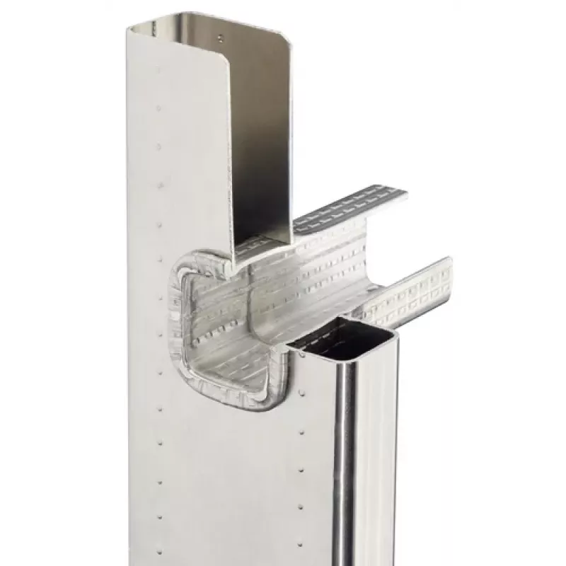 Hailo ProfiStep uno 7112-007 Aluminium-Anlegeleiter, 9 Sprossen, max. Arbeitshöhe 4,3 m, Silber