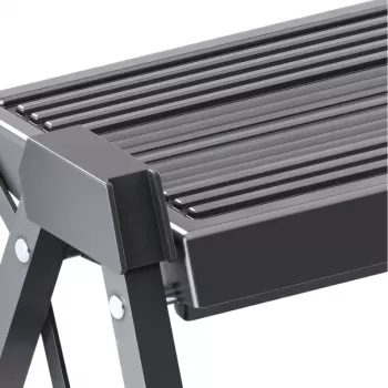 HAILO Klappbare Trittbank StepFix / Stahl / 2 Stufen / Schwarz