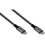 GoodConnections Magnetisches USB 2.0 Spiralkabel 60W USB-C zu USB-C, Schwarz/Weiß, 1m 2060-MT010SW
