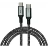 GoodConnections Magnetisches USB 2.0 Spiralkabel 60W USB-C zu USB-C, Schwarz/Weiß, 1m 2060-MT010SW