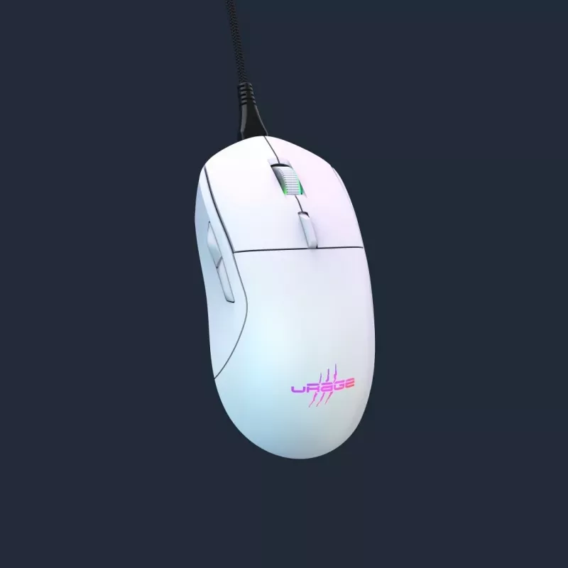 Hama uRage Reaper 250 Gaming-Maus, kabelgebunden, optisch, 6200 DPI, 6 Tasten, RGB, Weiß