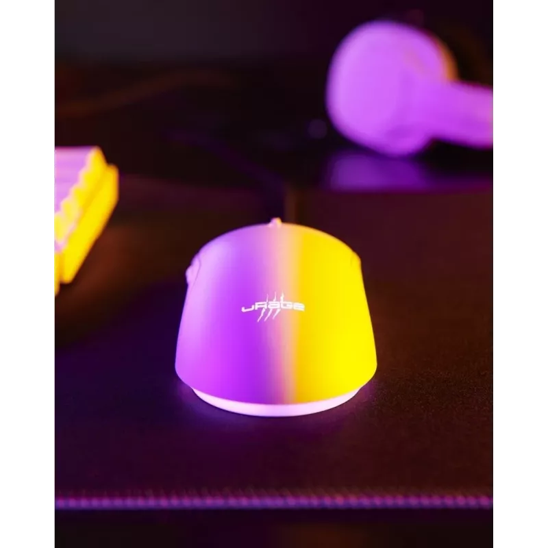 Hama uRage Reaper 250 Gaming-Maus, kabelgebunden, optisch, 6200 DPI, 6 Tasten, RGB, Weiß