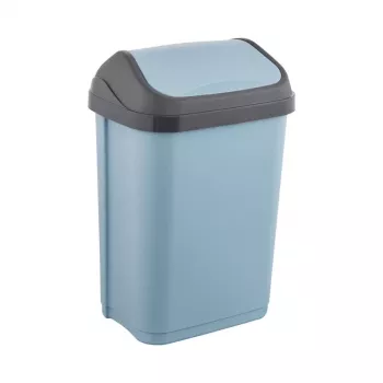 KEEEPER Abfalleimer mit Drehdeckel 25L Swantje 33,5x25,5x53,5cm Blau