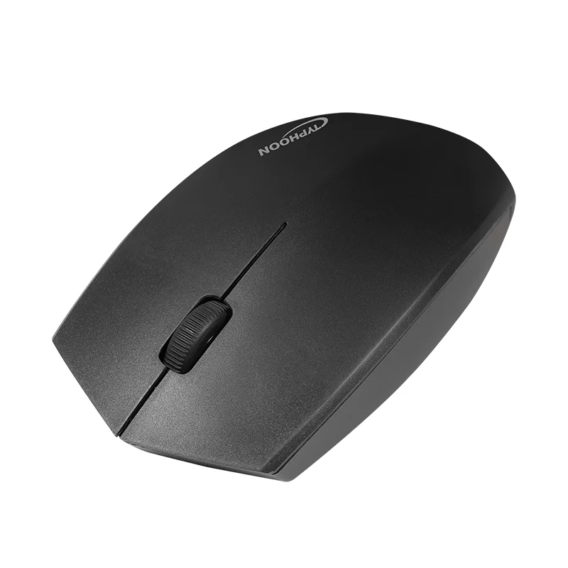 TYPHOON TI021 Dual-Mode Wireless Optical Mouse, Bluetooth 4.2 & 2.4 GHz, Schwarz