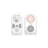 Chillax CB260 DECT Digital-Audio-Babyphone mit Gegensprechfunktion, Temperatursensor, Nachtlicht, Schlafliedern und Vibrationsalarm – Weiß