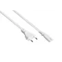 Kabelmeister Euro Stromkabel CEE 7/16 auf IEC C7, Weiß, 1m, 0,75mm²