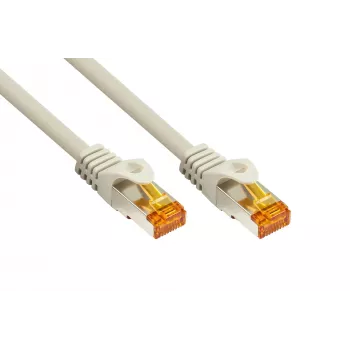 KABELMEISTER Cat.7 S/FTP Patchkabel, TPE-Mantel, halogenfrei, grau, 15m