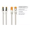 KABELMEISTER Cat.7 S/FTP Patchkabel, TPE-Mantel, halogenfrei, grau, 15m