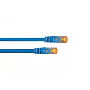 Kabelmeister RJ45 Patchkabel Cat.7 S/FTP, hochflexibler TPE-Mantel, halogenfrei, blau, 0,25 m