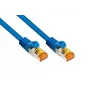 KABELMEISTER Cat.7 S/FTP Patchkabel, RJ45, TPE halogenfrei, Blau, 2m