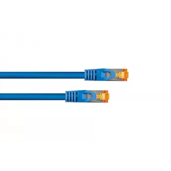 KABELMEISTER Cat.7 S/FTP Patchkabel, RJ45, TPE, halogenfrei, Blau, 3m