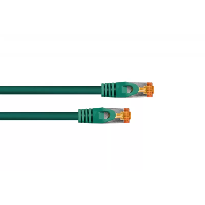 KABELMEISTER Cat.7 S/FTP Patchkabel, RJ45, TPE halogenfrei, Grün, 0,25m