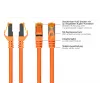 KABELMEISTER Cat.7 S/FTP Patchkabel, RJ45, TPE-Mantel, halogenfrei, orange, 0,25 m