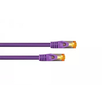 Kabelmeister Cat.7 S/FTP Patchkabel, TPE-Mantel, halogenfrei, violett, 15 m