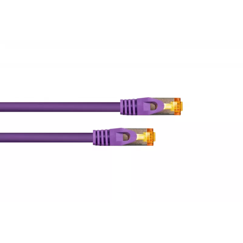 Kabelmeister Cat.7 S/FTP Patchkabel, TPE-Mantel, halogenfrei, violett, 15 m