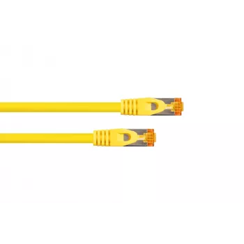 KABELMEISTER Cat.7 S/FTP Patchkabel, RJ45, TPE halogenfrei, Gelb, 0,5m