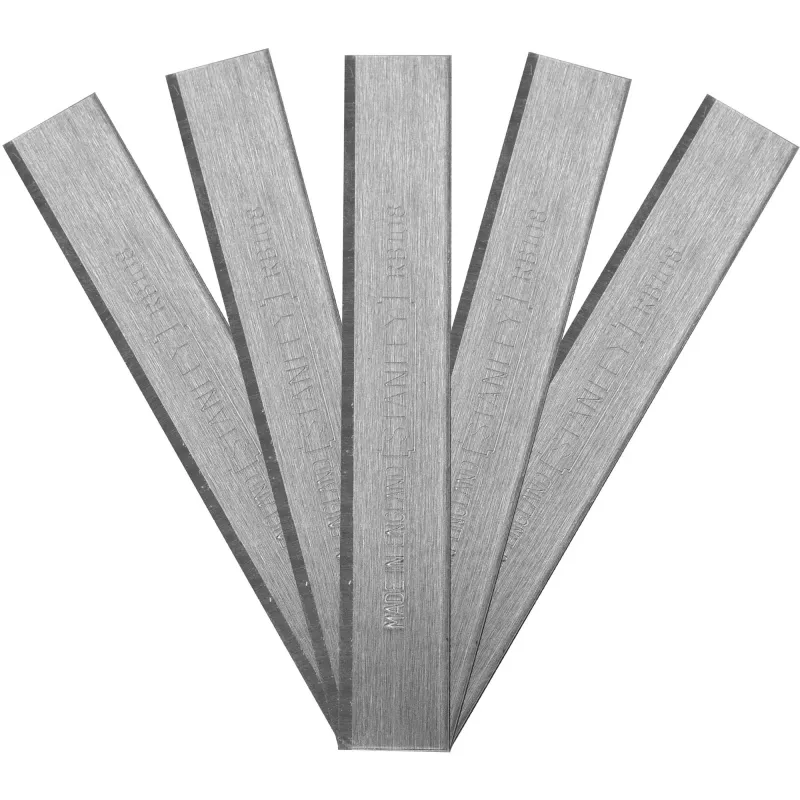 STANLEY Ersatz-Hobelblätter für RB10 und RB5, gerade Schneide, 10er-Pack, SK5-Stahl, 44 mm Breite