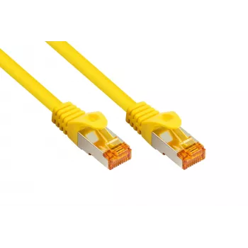 Kabelmeister RJ45 Patchkabel Cat.7 S/FTP, TPE-Mantel, halogenfrei, gelb, 10m