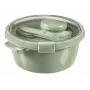 CURVER Frischhaltedose Lunch Kit rund 1,6L Smart Eco To Go Ø22x10cm Soft Green