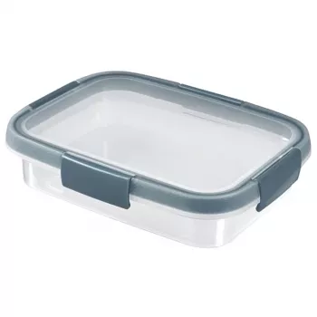 CURVER Smart Eco Fresh Rechteckige Aufbewahrungsdose 0,7L Transparent mit grünem Deckel