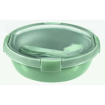 CURVER Smart Eco To Go runde Lunchbox, 1 L, Ø20x7 cm, Soft Green