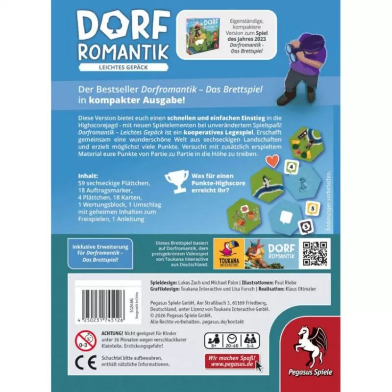 PEGASUS Dorfromantik - Leichtes Gepäck Erweiterung inkl. Limes Mini-Erweiterung (Deutsch)