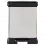 CURVER Metallic Tretabfallbehälter Deco Bin Duo 10+18L Silber