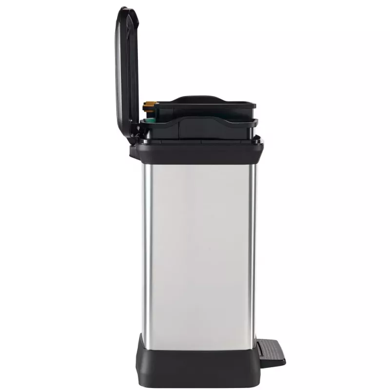 CURVER Metallic Tretabfallbehälter Deco Bin Duo 10+18L Silber