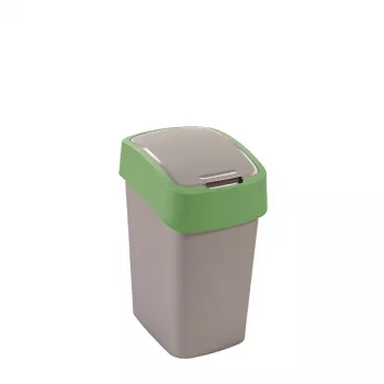 Curver Flip Bin Abfallbehälter 25L, Silber/Grün