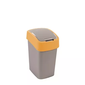Curver Flip Bin Abfallbehälter 25L, Silber/Gelb
