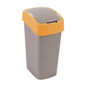 CURVER Flip Bin 45L Abfalleimer Silber/Gelb