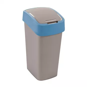 CURVER Flip Bin 45L Abfalleimer Silber/Blau