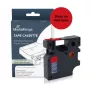 MediaRange Kunststoff-Schriftbandkassette, ersetzt Dymo D1 40917/S0720720, 9 mm x 7 m, laminiert, permanent haftend, schwarz auf rot (MRDY40917)