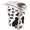 Curver Petlife Hundefutter-Aufbewahrungsbehälter 23L Schwarz mit Pfotenabdruck-Design