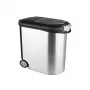 CURVER Pet Life Futteraufbewahrungsbehälter mit Rädern, 12kg, 35L, 49,3x27,8x40,3 cm, Silber