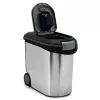 CURVER Pet Life Futteraufbewahrungsbehälter mit Rädern, 12kg, 35L, 49,3x27,8x40,3 cm, Silber