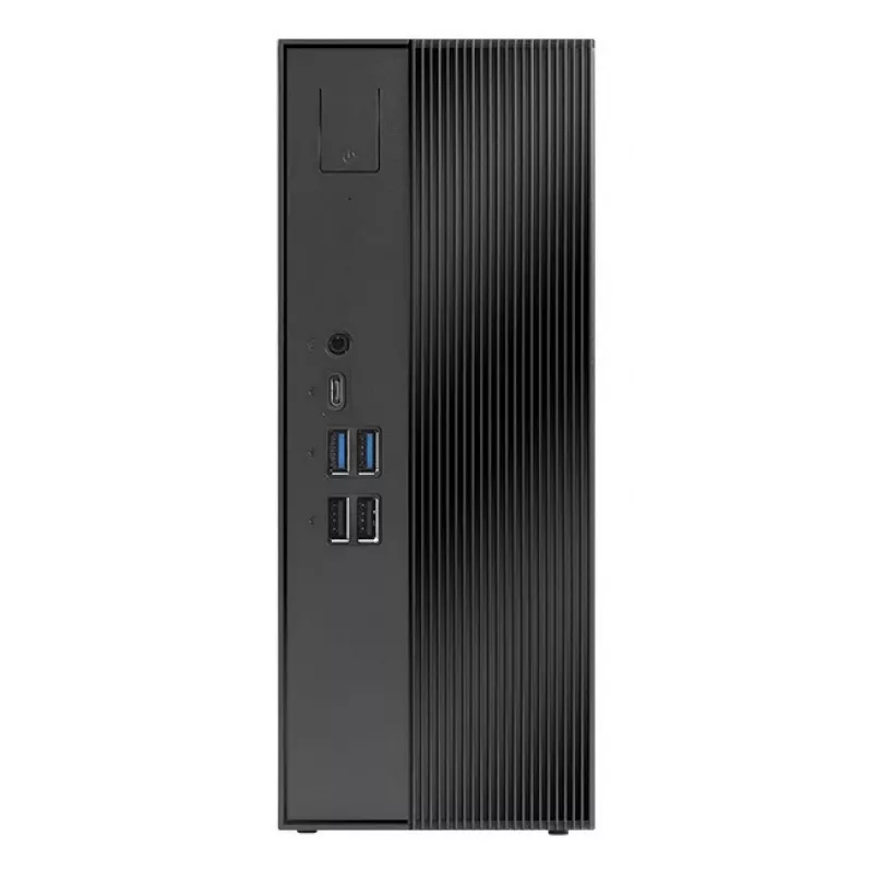 ASRock DeskSlim X600 Barebone Mini-PC, AMD AM5 Sockel, DDR5 SO-DIMM, PCIe Gen5 M.2, 2,5GbE, Ohne RAM/Speicher/OS, Schwarz