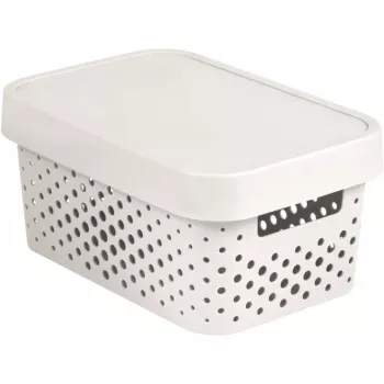 CURVER Infinity Recycled 4,5L Aufbewahrungsbox mit Deckel, Weiß