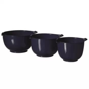CURVER Rührschüssel-Set 3 Stk. 1,5L + 2L + 2,5L, Dunkelblau