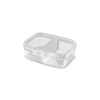 CURVER Snap Box Rechteckige Aufbewahrungsbox mit Trennwand, 3,3L, Transparent