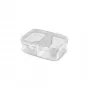CURVER Snap Box Rechteckige Aufbewahrungsbox mit Trennwand, 3,3L, Transparent