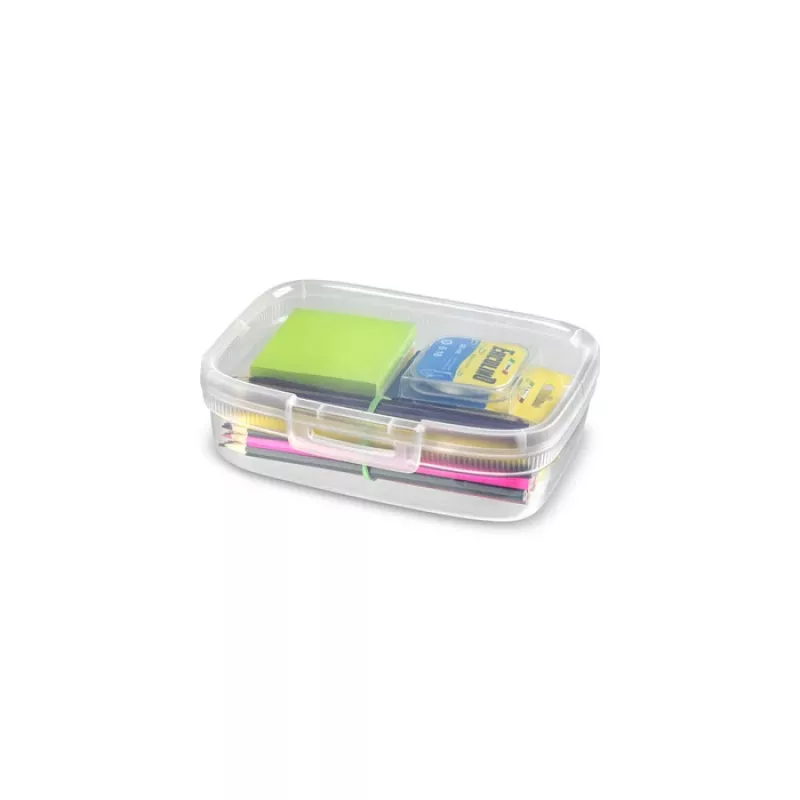 CURVER Snap Box Rechteckige Aufbewahrungsbox mit Trennwand, 3,3L, Transparent