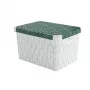 CURVER Deco Stockholm L Aufbewahrungsbox mit Deckel, 39,5 x 29,5 x 23,5 cm, Green Leaves