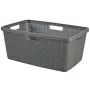 CURVER Wäschekorb Jute 46L 59x39x26cm Dunkelgrau