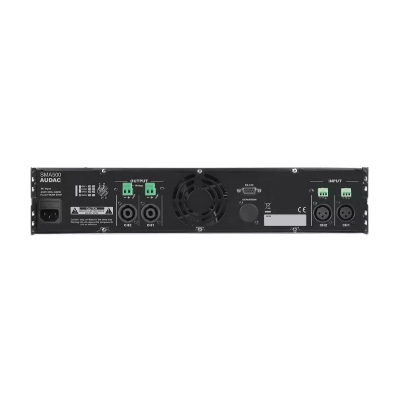 AUDAC SMA500 2.0-Kanal-Audioverstärker, Schwarz