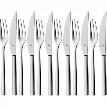 SILIT Trend Steakbesteck-Set, 12-teilig, Edelstahl